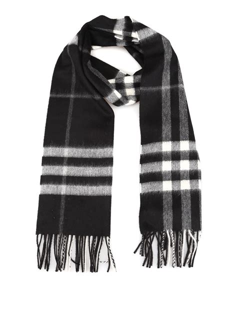 burberry black white scarf